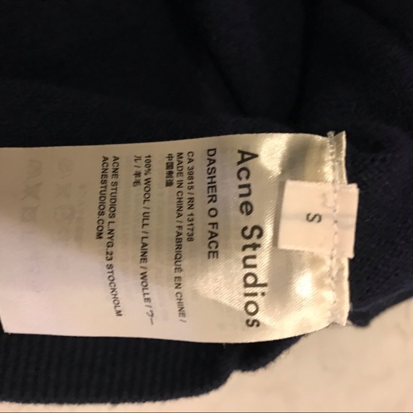 Acne studios dasher o 100% wool sweater navy - Picture 4 of 4